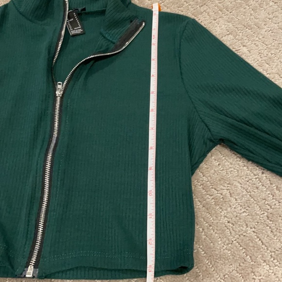 Publik green full zip Long sleeve crop small - Picture 8 of 9